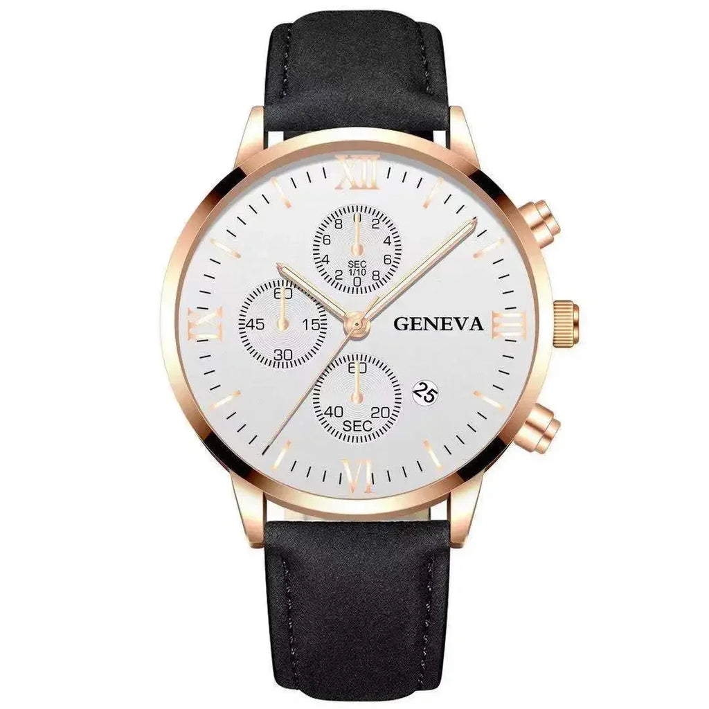 Geneva Elite™ Leather Watch