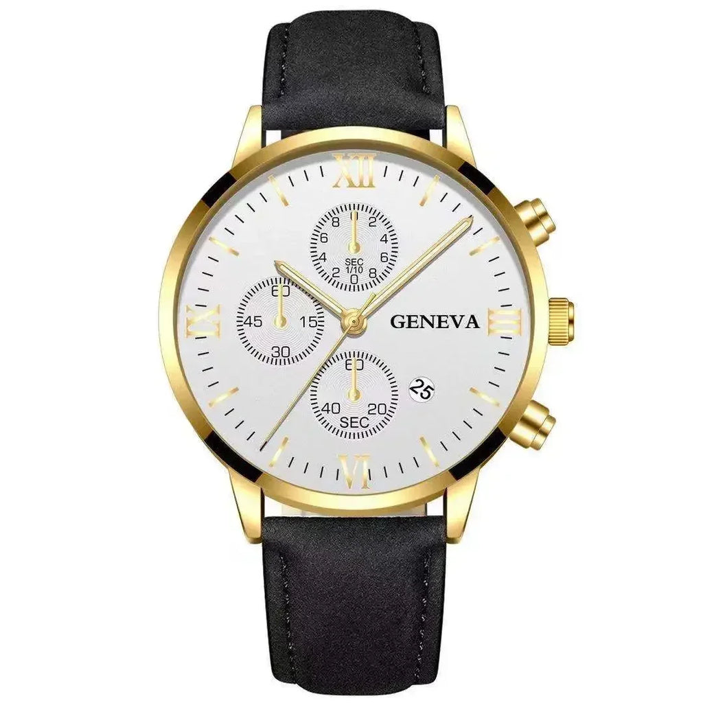 Geneva Elite™ Leather Watch