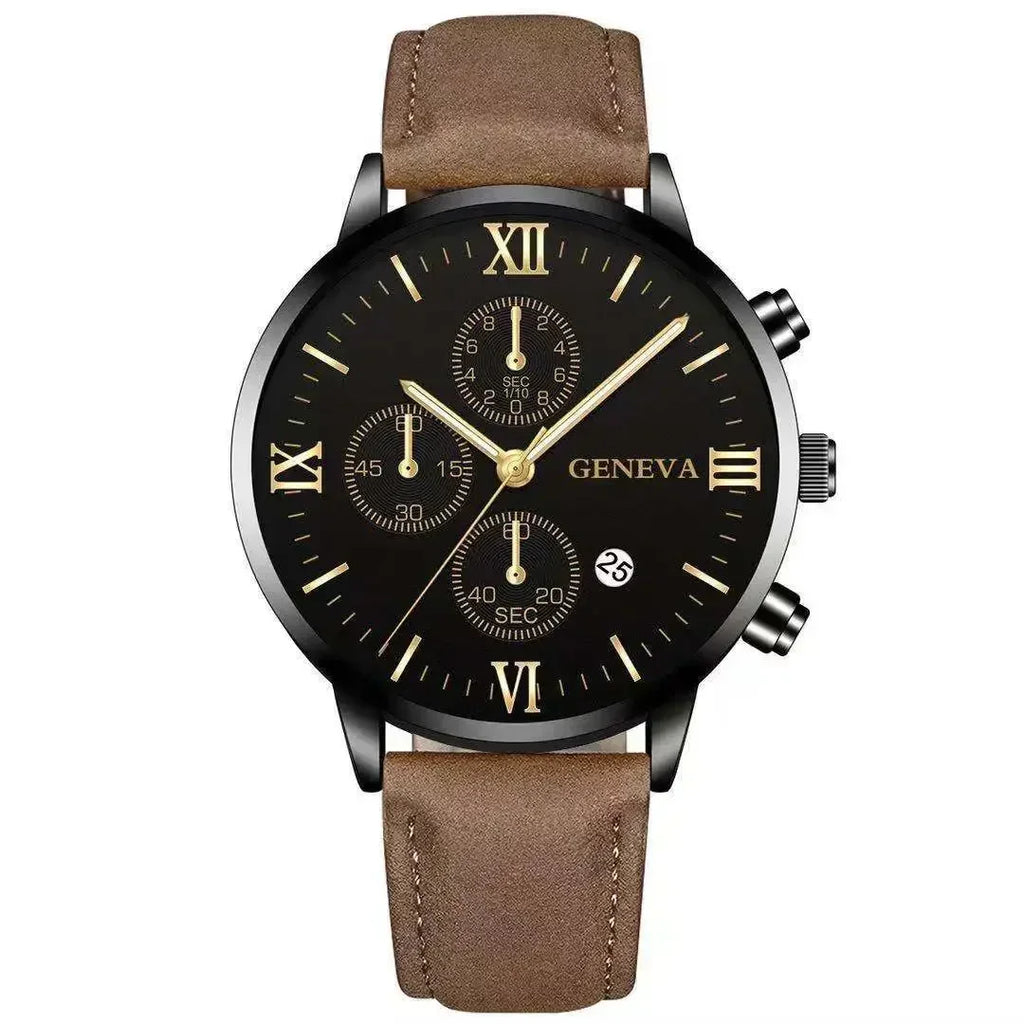 Geneva Elite™ Leather Watch