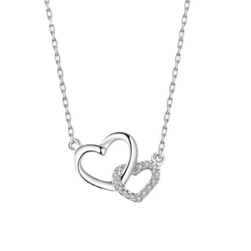 LUMIÉRA™️ – Double Heart Zircon Pendant Necklace