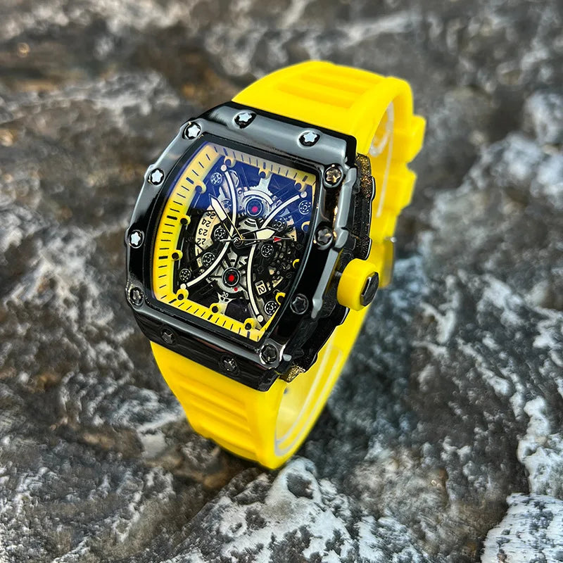 LUX Barrel Dial L146 – Montre Homme Quartz Lumineuse Sport Éléganc