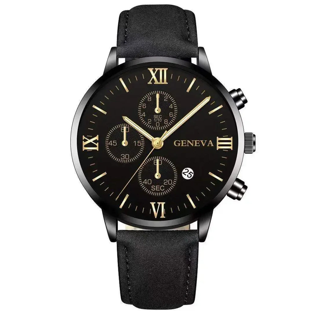 Geneva Elite™ Leather Watch