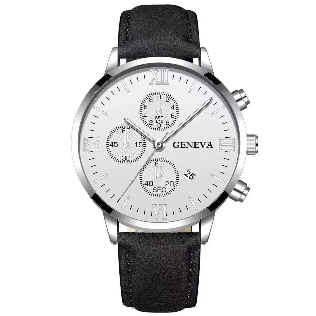 Geneva Elite™ Leather Watch