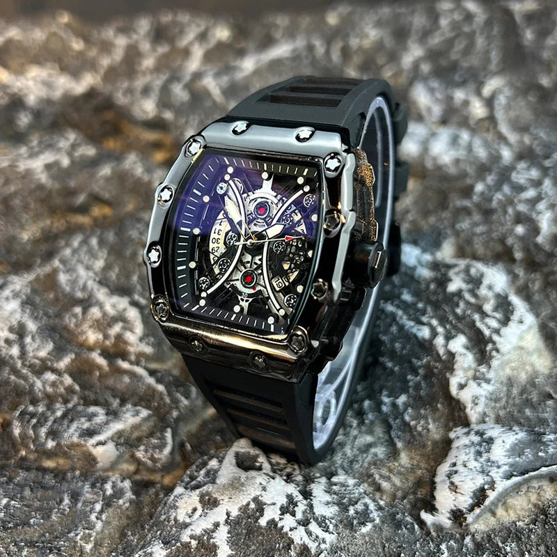 LUX Barrel Dial L146 – Montre Homme Quartz Lumineuse Sport Éléganc