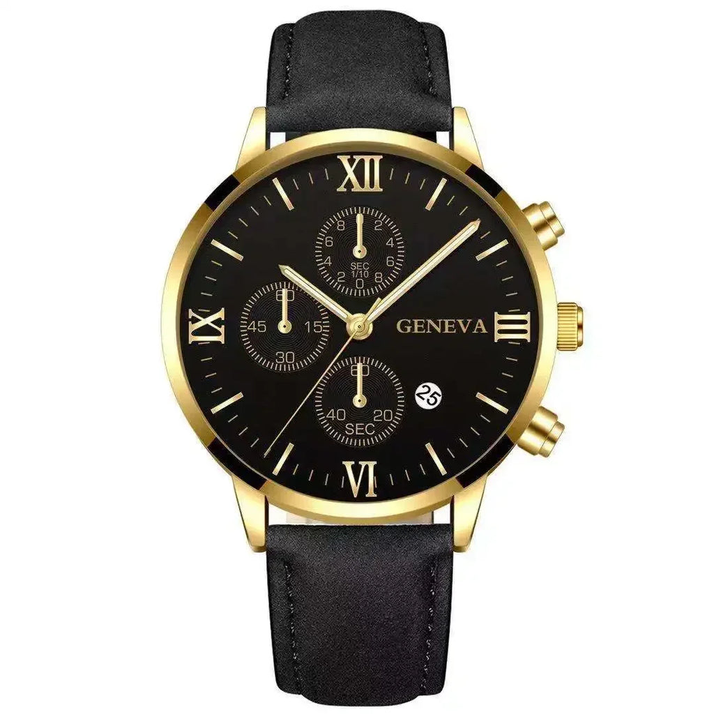 Geneva Elite™ Leather Watch