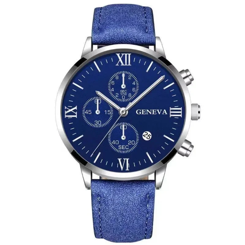 Geneva Elite™ Leather Watch