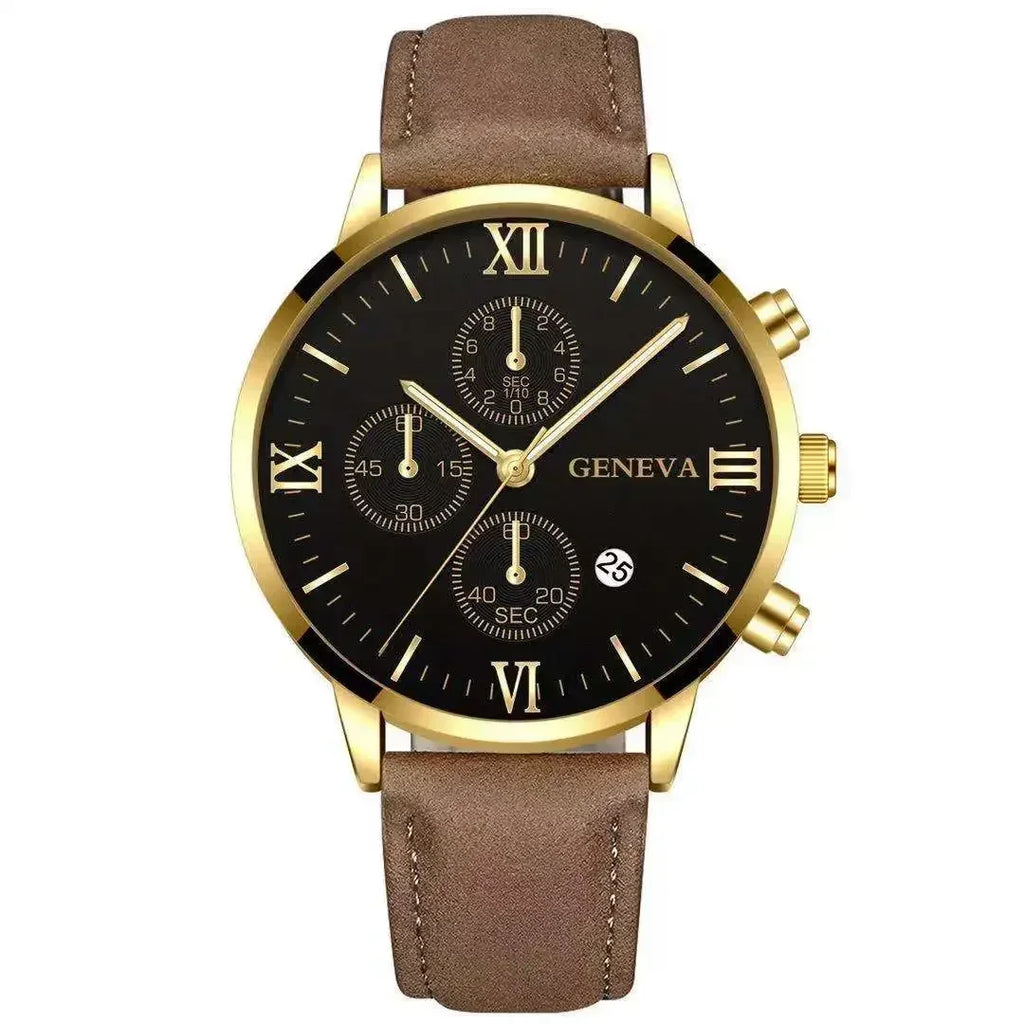 Geneva Elite™ Leather Watch