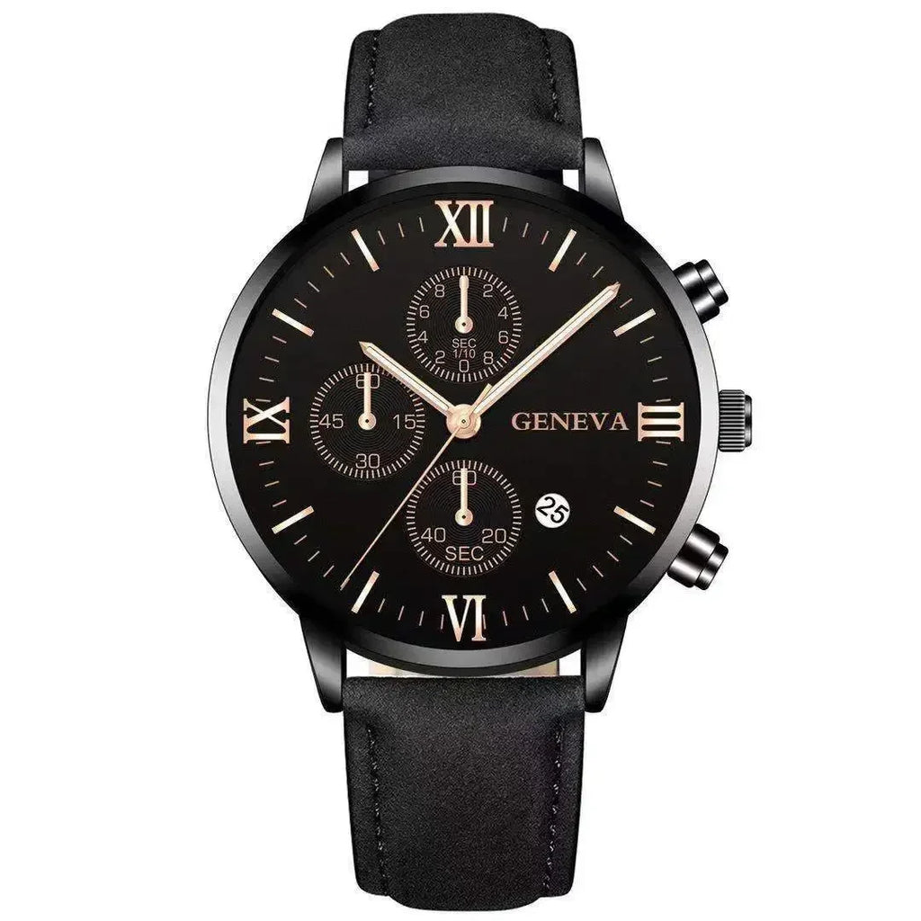 Geneva Elite™ Leather Watch