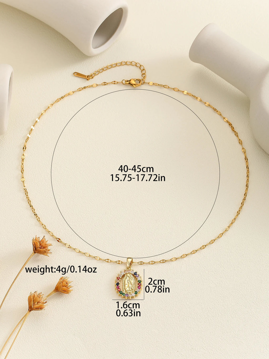 CELESTIA™️ – Virgin Mary Starry Sky Zircon Pendant Necklace