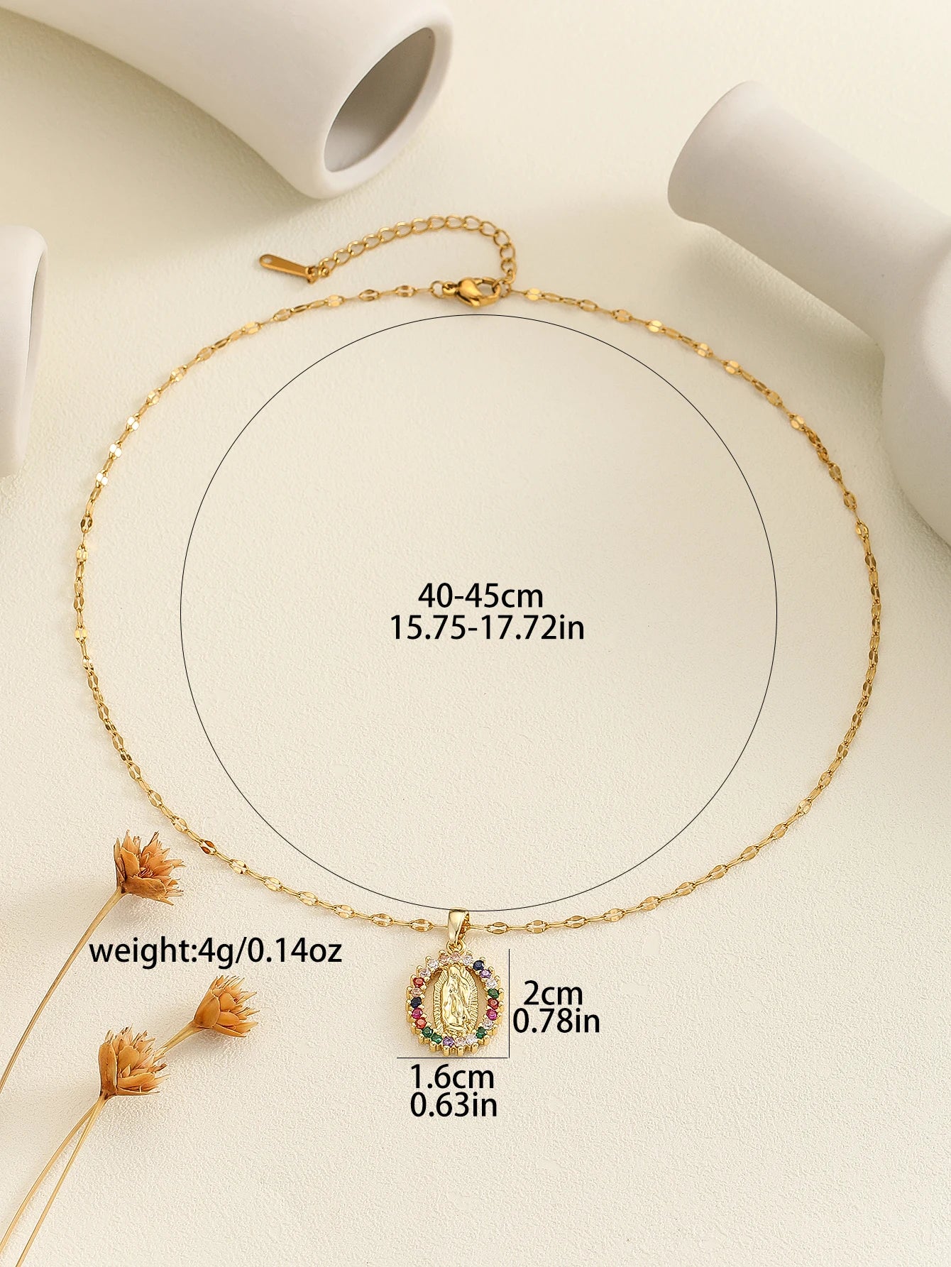 CELESTIA™️ – Virgin Mary Starry Sky Zircon Pendant Necklace