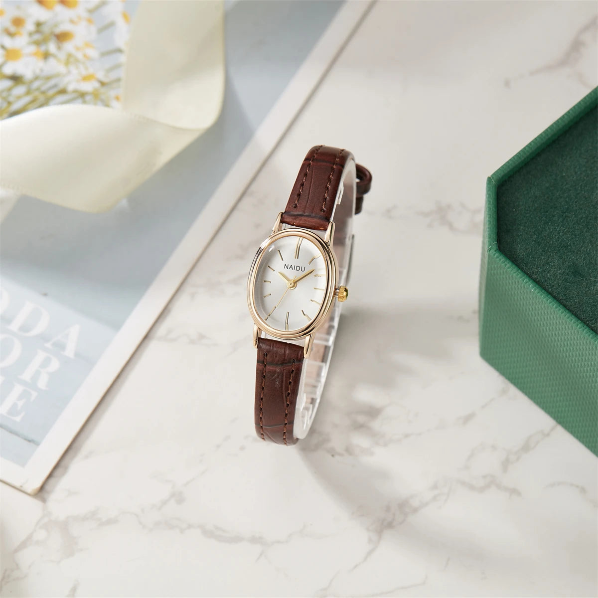 NAIDU™ Oval Classic Leather Watch