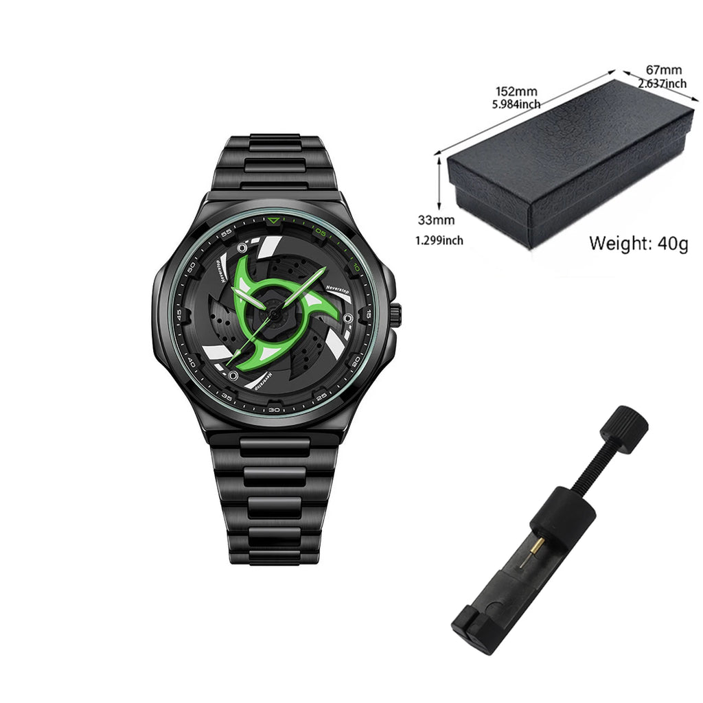 SHARIGEN Anime Quartz Watch – Montre Homme Sharingan Acier Inox Étanche