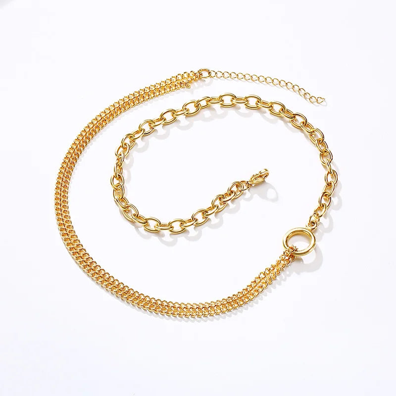 VALORA™️ – Oval Cable & Cuban Link Statement Necklace