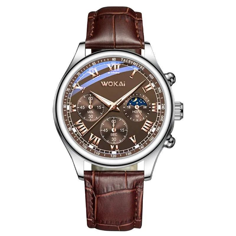 Geneva Elite™ Leather Watch
