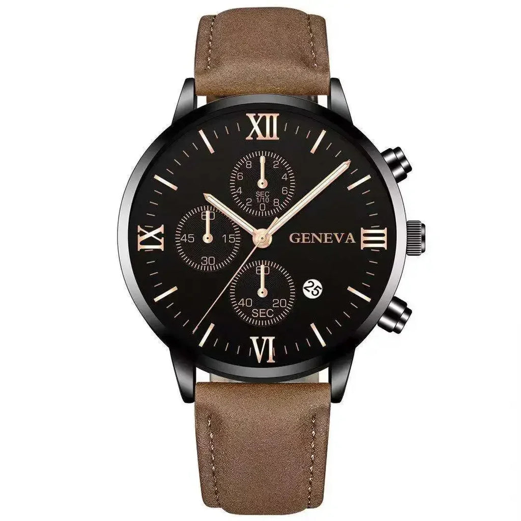 Geneva Elite™ Leather Watch