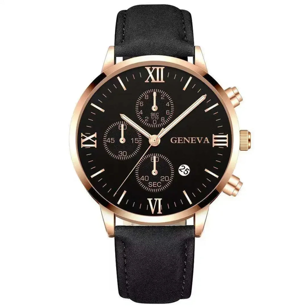 Geneva Elite™ Leather Watch