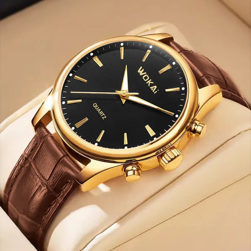Geneva Elite™ Leather Watch