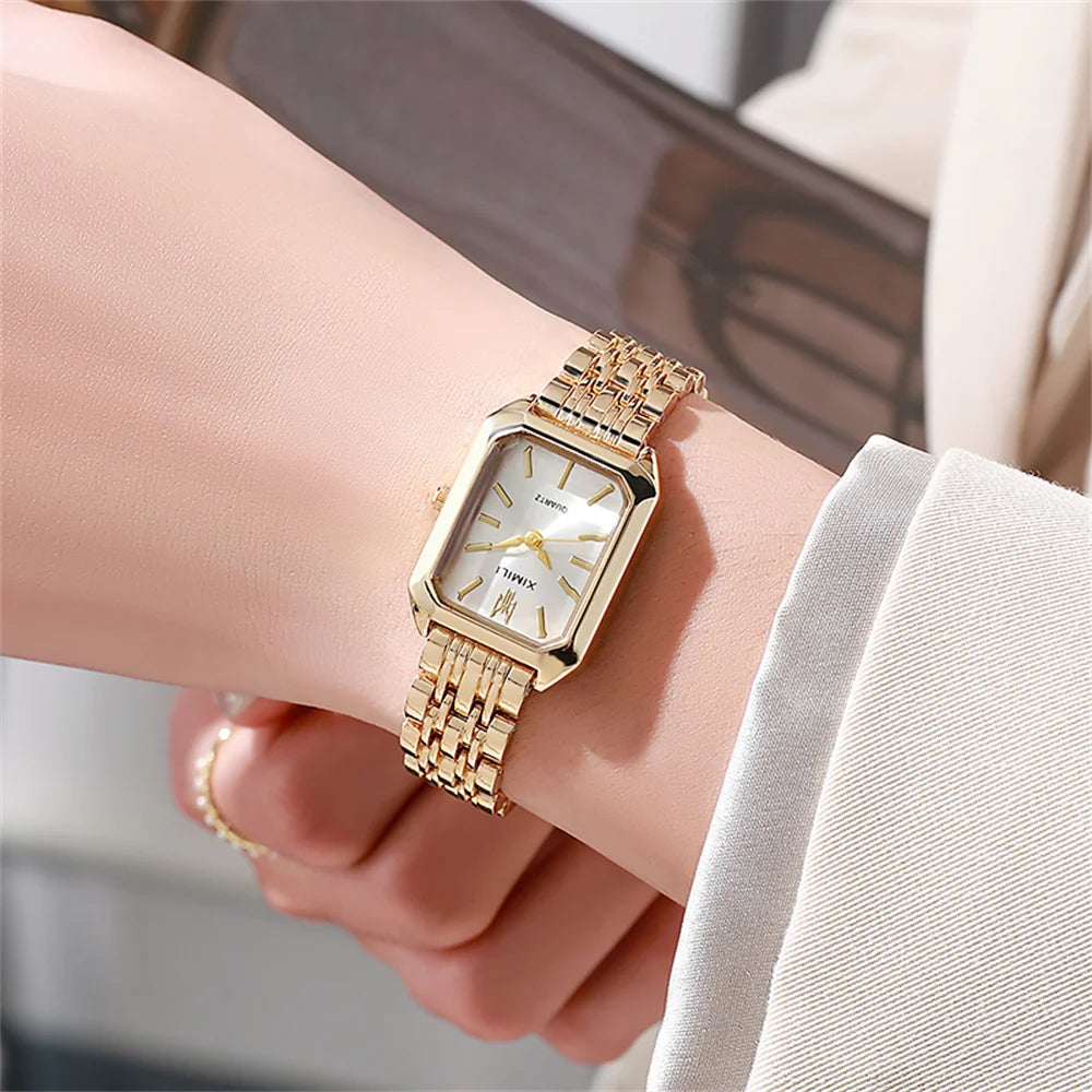 GoldSquare Elite – Women’s Luxury Timepiece