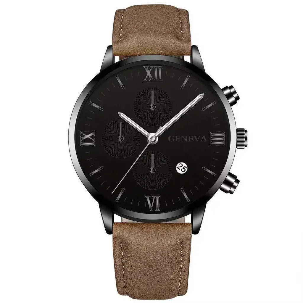 Geneva Elite™ Leather Watch