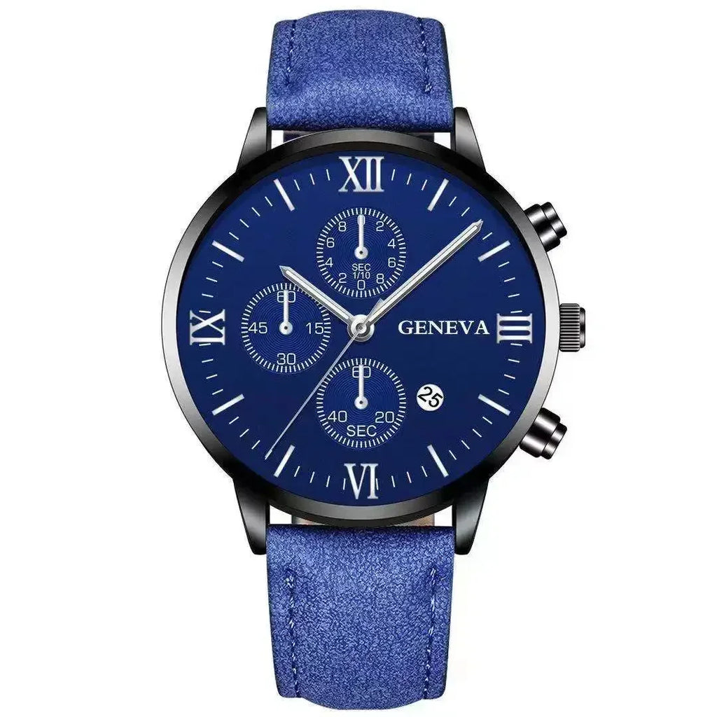 Geneva Elite™ Leather Watch