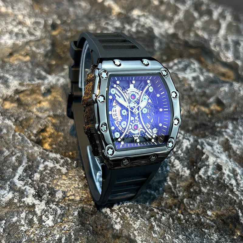 LUX Barrel Dial L146 – Montre Homme Quartz Lumineuse Sport Éléganc